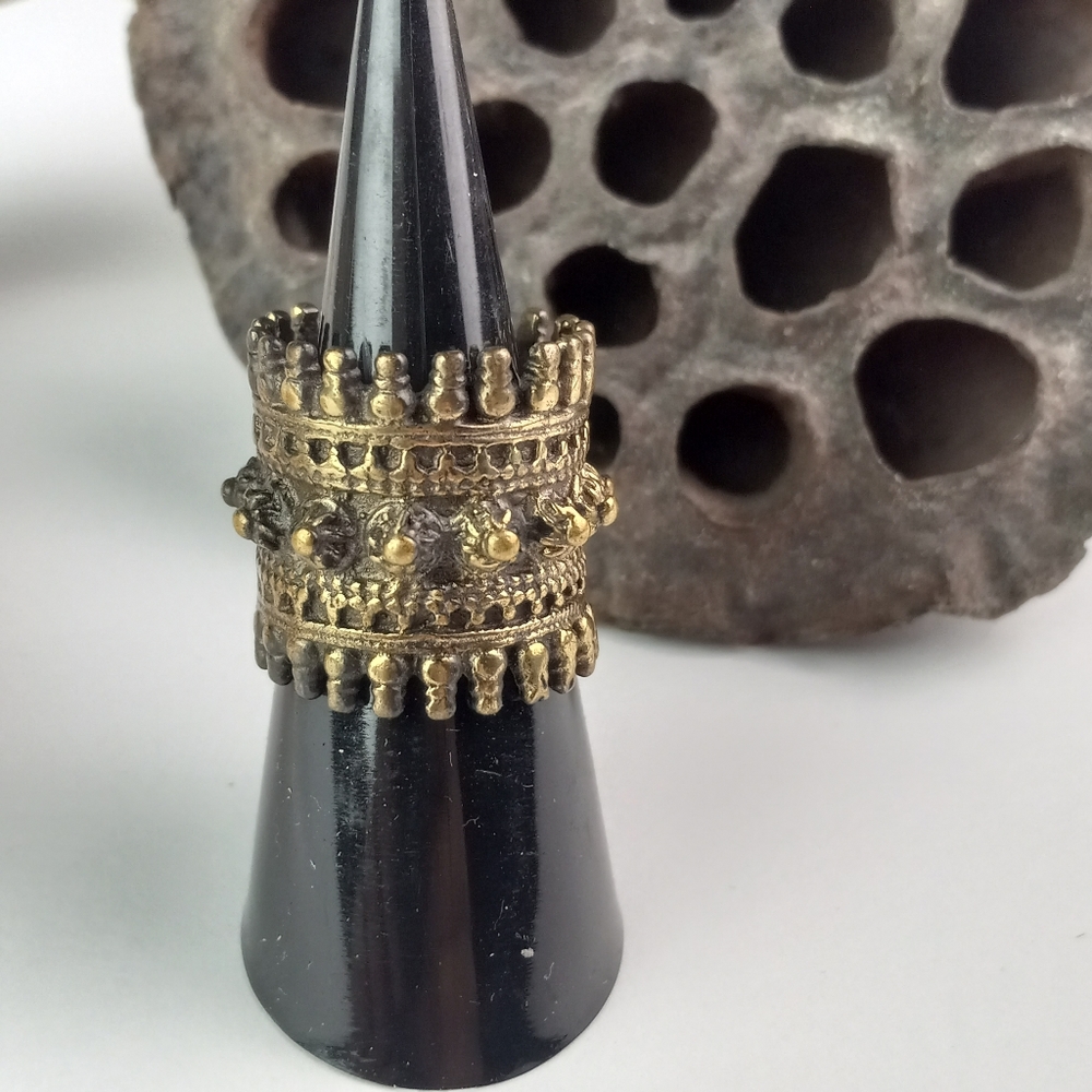 Chunky Wide Bronze Ring